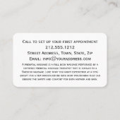 Boho Pink Schwangerschaft Pränatale Massagetherape Visitenkarte (Rückseite)