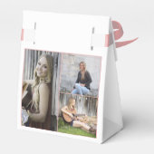 Boho Pink Simple Foto Graduation Party Geschenkschachtel (Rückseite)