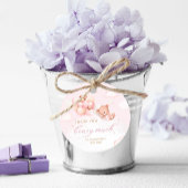 Boho Pink Teddy Bear Girl Babydusche Danke Geschenkanhänger