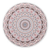 Boho Pink und Blau Mandala-Muster Keramikknauf (Vorderseite)
