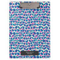 Boho Pink und Blue Brushstrokes