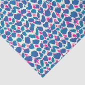 Boho Pink und Blue Brushstrokes Seidenpapier (Ausschnitt)