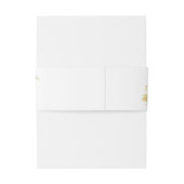 Boho Pink und Gold Feathers Einladungsbanderole (Rückseitenbeispiel)