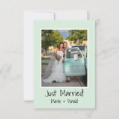 Boho Pink und Gold Feathers just Married (Vorderseite)