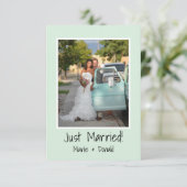 Boho Pink und Gold Feathers just Married (Stehend Vorderseite)