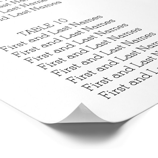 Boho Pink und Gold Feathing Seating Chart Poster (Ecke)