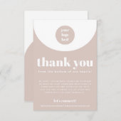 Boho Pink vielen Dank für die Bestellung kleiner U Begleitkarte (Vorne/Hinten)
