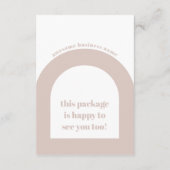 Boho Pink vielen Dank für die Bestellung kleiner U Begleitkarte (Rückseite)