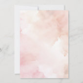 Boho Pink Watercolor Wüste Cactus Brautparty Einladung (Rückseite)