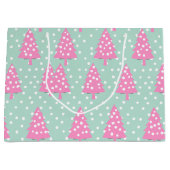 Boho Pink Weihnachtsbaum Große Geschenktüte (Vorderseite)