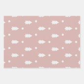 Boho pink Weihnachtsbaum Set 3 Geschenkpapier Set (Vorderseite 3)