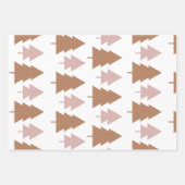 Boho pink Weihnachtsbaum Set 3 Geschenkpapier Set (Vorderseite 2)