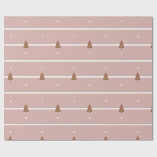 Boho Pink Weihnachtsbaum Wrapping Paper Sheets Geschenkpapier (Flach)