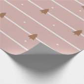 Boho Pink Weihnachtsbaum Wrapping Paper Sheets Geschenkpapier (Ecke)