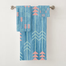 Boho Pink Weiße und Blaue Pfeile