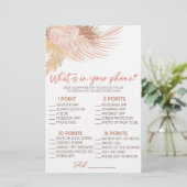 Boho Pink What's In Your Phone Baby Shower Game Briefpapier (Stehend Vorderseite)