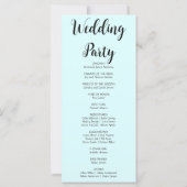 Boho Pink & White Full Moon Blue Wedding Programm (Rückseite)