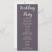 Boho Pink & White Full Moon Gray Wedding Programm (Rückseite)