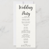 Boho Pink & White Full Moon White Wedding Programm (Rückseite)