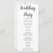 Boho Pink & White Full Moon White Wedding Programm (Rückseite)