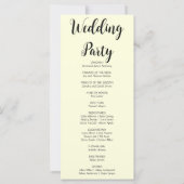 Boho Pink & White Full Moon Yellow Wedding Program (Rückseite)