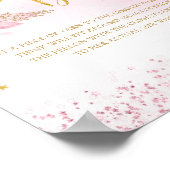 Boho Pink Wie groß ist die Bauchdusche der Mama Poster (Ecke)