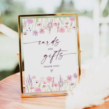 Boho Pink Wildblume Karten und Geschenke Geburtsta