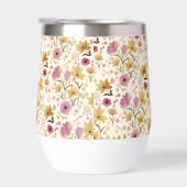 Boho Pink Wildblumen Wasserfarbe  (Rechts)