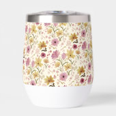 Boho Pink Wildblumen Wasserfarbe  (Vorderseite)
