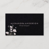 Boho Pink Wildblumen Wasserfarbe Visitenkarte (Vorderseite)