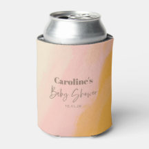 Boho Pink Yellow Script Custom Baby Dusche