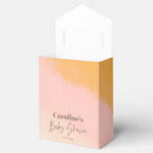 Boho Pink Yellow Script Custom Baby Shower   Geschenkschachtel (Geöffnet)