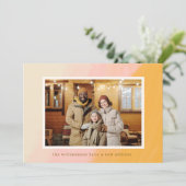 Boho Pink Yellow Wir haben das neue Address-Foto v Ankündigung (Stehend Vorderseite)