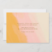 Boho Pink Yellow Wir haben das neue Address-Foto v Ankündigung (Rückseite)