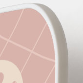 Boho Pinks Trendy Elegantes Skript individuell ang Pickleball Schläger (Linke Seite)