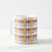 Boho Plaid Pattern Kaffeetasse (Vorderseite Links)