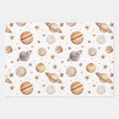 Boho Planeten, Sterne und Raum Geschenkpapier Set (Vorderseite 3)