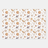 Boho Planeten, Sterne und Raum Geschenkpapier Set (Vorderseite 2)