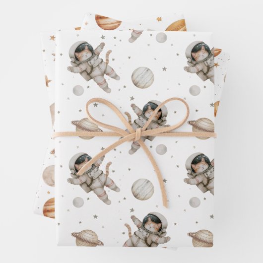 Boho Planeten, Sterne und Raum Geschenkpapier Set (Beispiel)