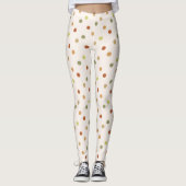 Boho Polka Dots Earthy Pattern Leggings (Vorderseite)