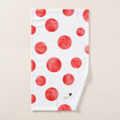 Boho polka dots l Rot-Weiß l Initial Badhandtuch Set (Handtuch)