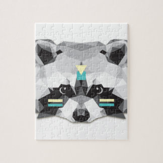 Boho poly raccoon puzzle