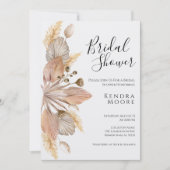 Boho Pompas Grass Bridal Dusche Einladung (Vorderseite)