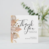 Boho Pompas Grass Dankeschön Karte (Stehend Vorderseite)