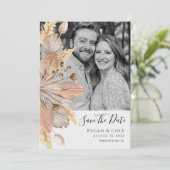 Boho Pompas Grass Save the Date Card Einladung (Stehend Vorderseite)
