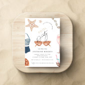 Boho Pool Party Chic Script Summer Brautparty Einladung