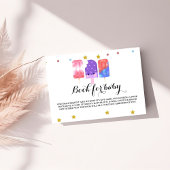 Boho Popsicle Baby Showbuchanfrage Begleitkarte