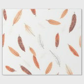 Boho Popular Feathers Luxury Collection Geschenkpapier (Flach)