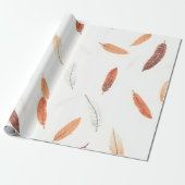 Boho Popular Feathers Luxury Collection Geschenkpapier (Ungerollt)