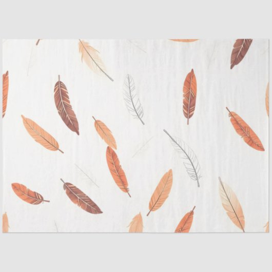 Boho Popular Feathers Luxury Collection Seidenpapier (Vorderseite)